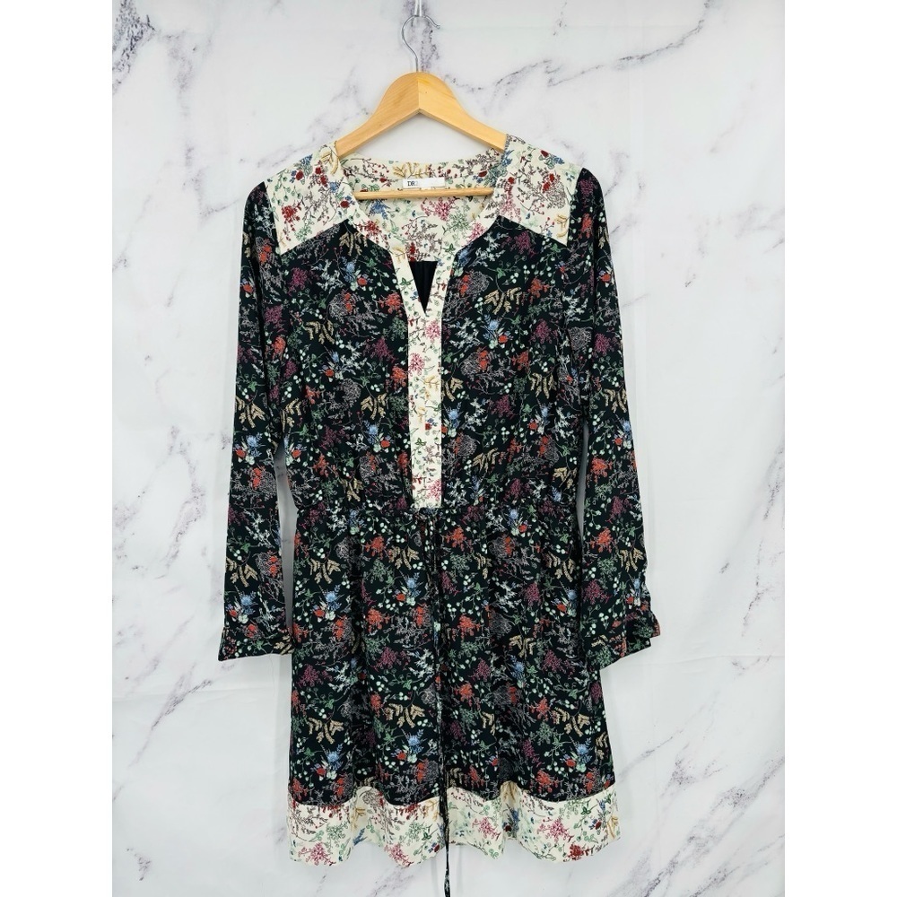 DR2 Long Sleeve Floral Prairie Mini Dress